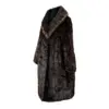 Real Brown Vintage Mink Coat for Women