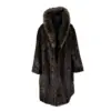 Real Brown Vintage Mink Coat for Women