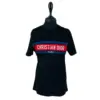 100% Original Black Cotton Christian Dior T-Shirt with Embroidered Logo