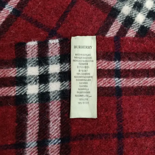 Classic Nova Check 100% Cashmere Burberry Scarf for Women 56x12