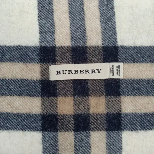 Burberry Genuine Vintage 100% Cashmere Winter Scarf for Women- Beige