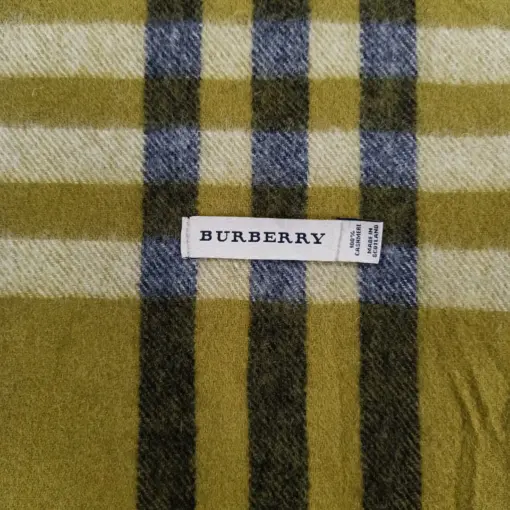 Original Nova Check 100% Cashmere Light Green Women Burberry Scarves