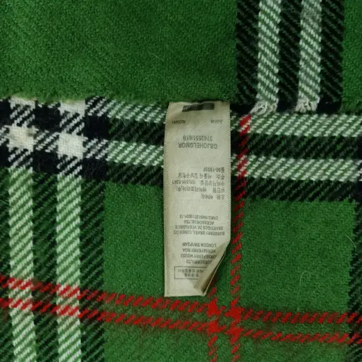 Nova Check 100% Cashmere Light Green Authentic Burberry Scarf Women