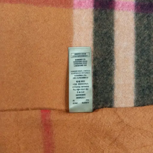 Orignial Large Plaid Check Burberry Vintage Cashmere Scarf