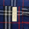 Super Soft Vintage Plaid Check Royal Blue Authentic Burberry Vintage Scarf for Sale