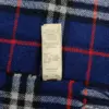 Super Soft Vintage Plaid Check Royal Blue Authentic Burberry Vintage Scarf for Sale