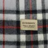 Giant Check White Grey Burberry Vintage Cashmere Scarf for Women