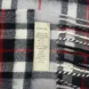 Giant Check White Grey Burberry Vintage Cashmere Scarf for Women