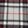 Giant Check White Grey Burberry Vintage Cashmere Scarf for Women