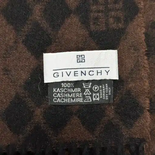 Vintage Givenchy 100% Cashmere Logo Scarf - Image 4