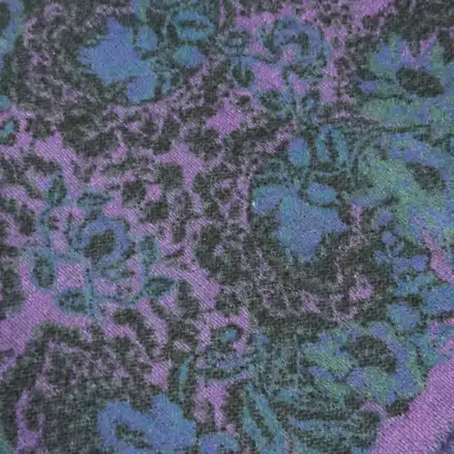 GianniVersace Floral Vintage Blue Scarf - Image 3