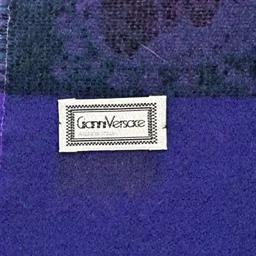 GianniVersace Floral Vintage Blue Scarf - Image 5