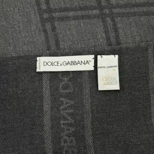 Vintage Dolce&Gabbana D&G Black Check Scarf - Image 5