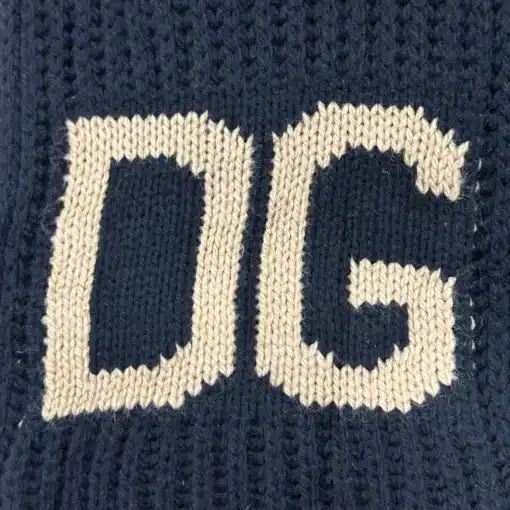 Authentic Dolce&Gabbana DG Logo Wool Knitted Scarf - Image 3