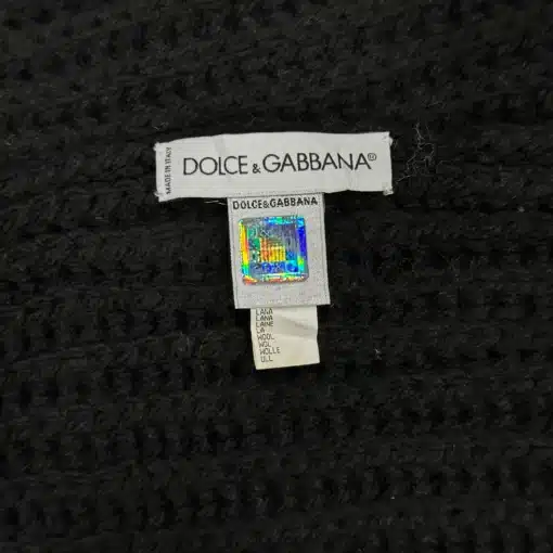Authentic Dolce&Gabbana DG Logo Wool Knitted Scarf - Image 4