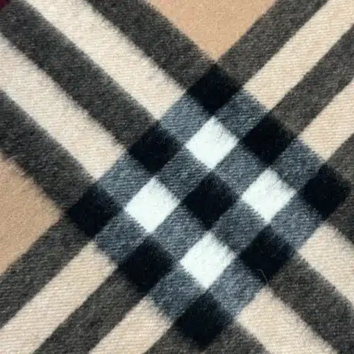 Burberry Nova Check Pattern Cashmere Scarf Beige - Image 3