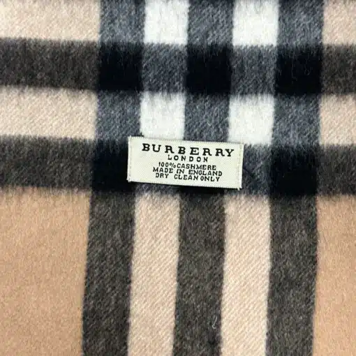 Burberry Nova Check Pattern Cashmere Scarf Beige - Image 4
