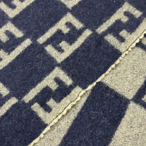 Genuine 100% Wool FENDI FF Logo Scarf - Image 2