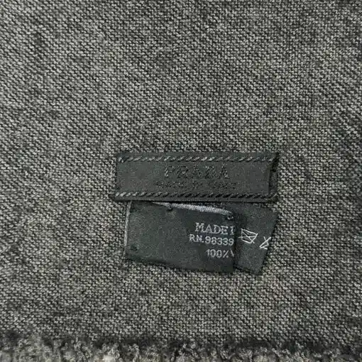 PRADA Authentic Wool Gray Scarf - Image 4