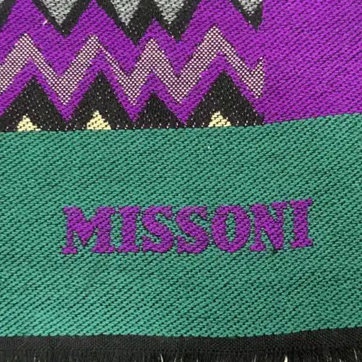 Original Missoni Multi color ZigZag Wool Scarf - Image 5