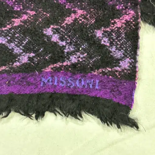 Vintage Missoni Violet ZigZag Scarf - Image 4