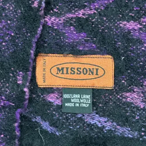 Vintage Missoni Violet ZigZag Scarf - Image 5