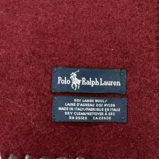Authentic POLO Ralph Lauren Reversible Red Scarf - Image 4