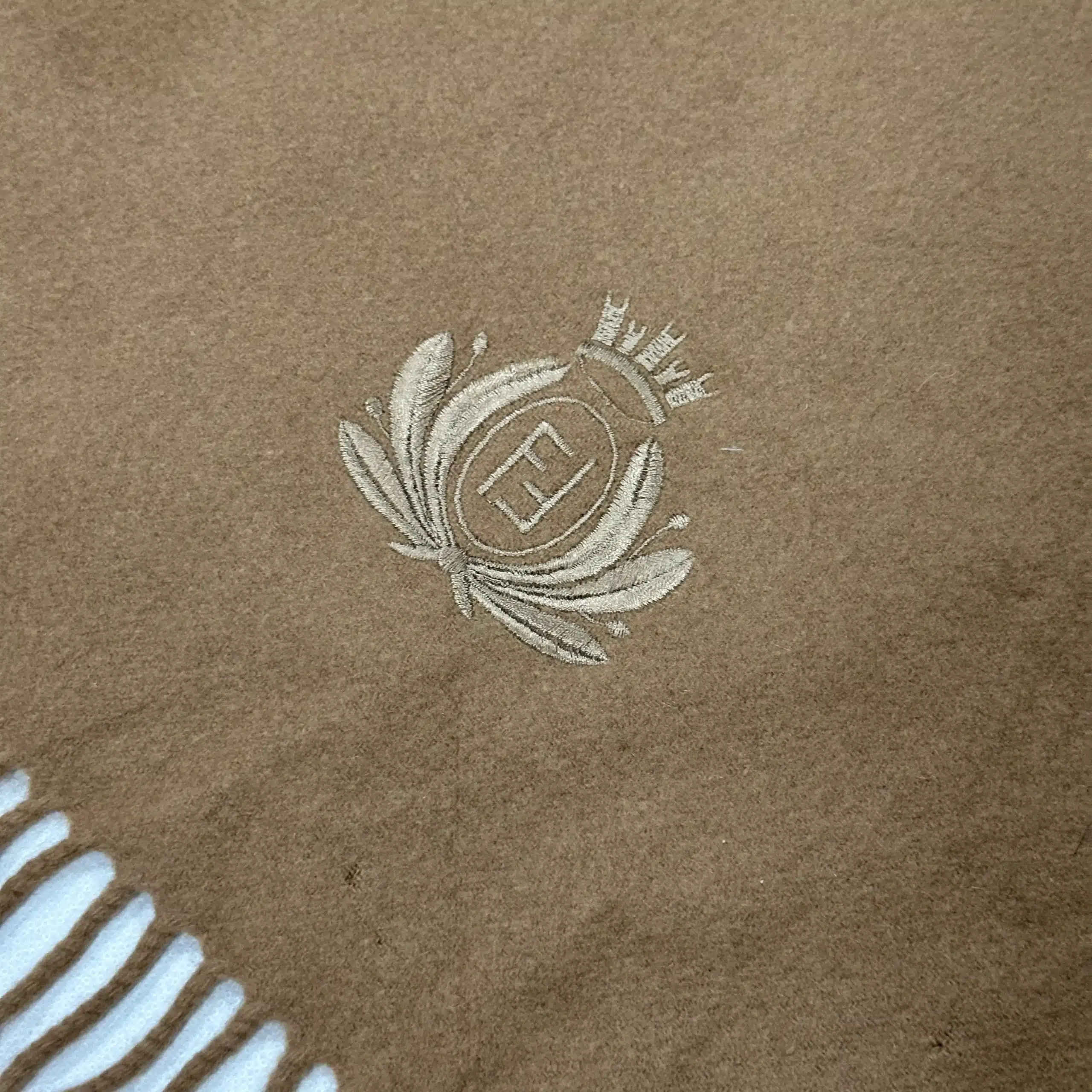 Classic FENDI Wool Brown Scarf - Image 2