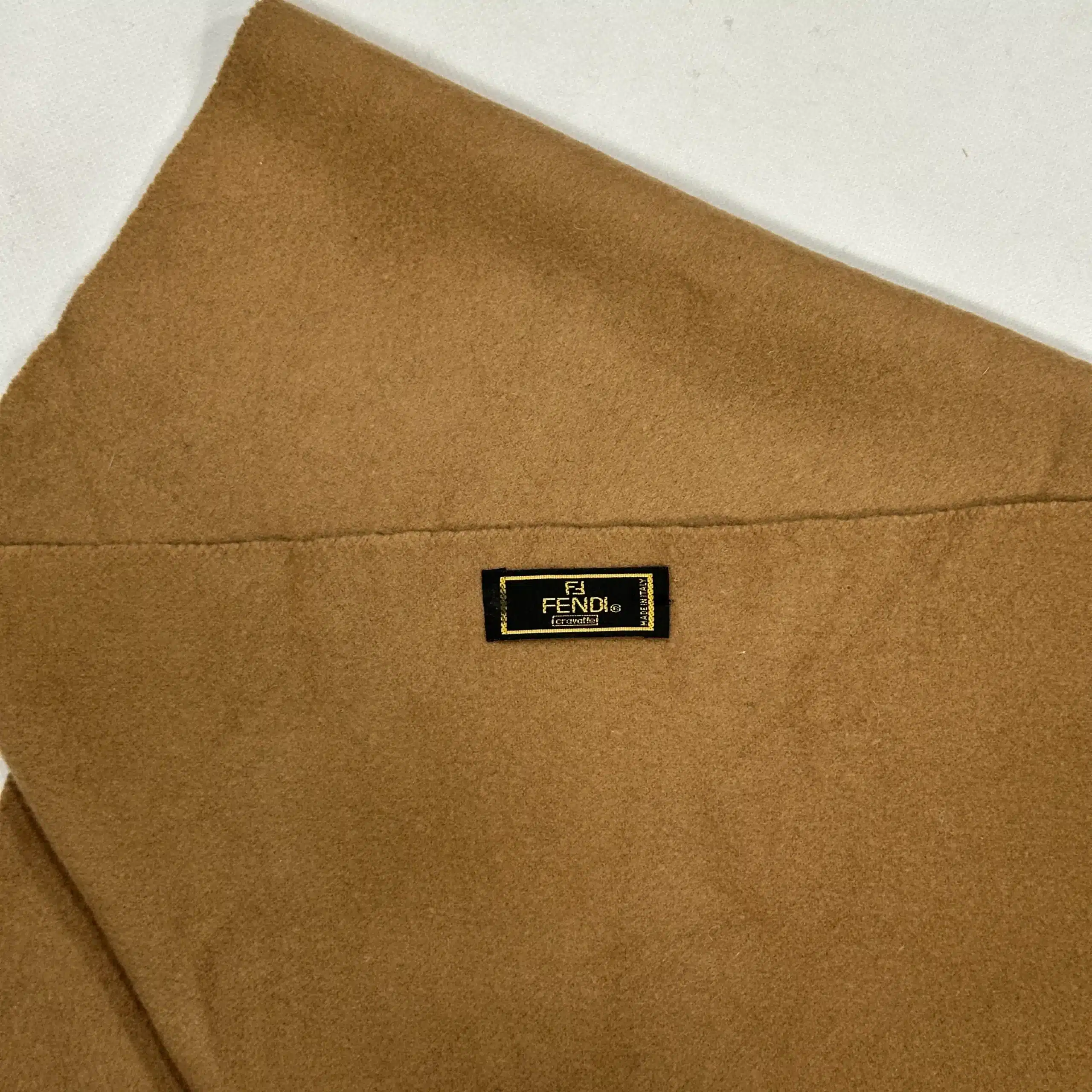 Classic FENDI Wool Brown Scarf - Image 4