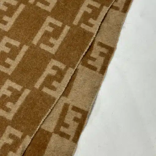 Authentic FENDI FF Logo Wool Beige Scarf - Image 5