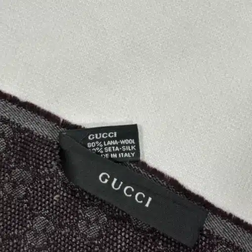 Authentic GUCCi GG Logo Stripped Scarf - Image 5