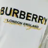 White Logo Print Cotton Mens Burberry T-Shirt