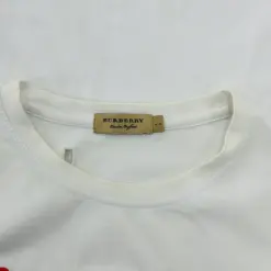 Original Embroidered Logo White Mens T-Shirt-Burberrys of London