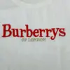 Original Embroidered Logo White Mens T-Shirt-Burberrys of London