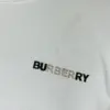 Men’s Cotton Burberry White T-Shirt With Small Sleeves and Embroidered Logo