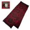 versace red & black zucca logo scarf