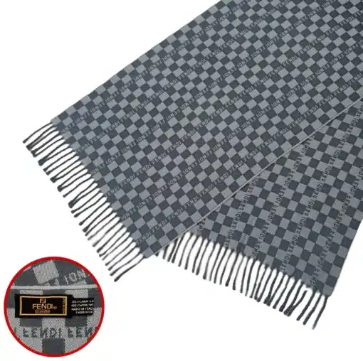 gray color vintage fendi scarf