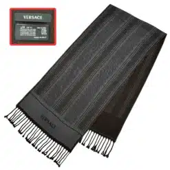 Versace scarf in gray and brown color