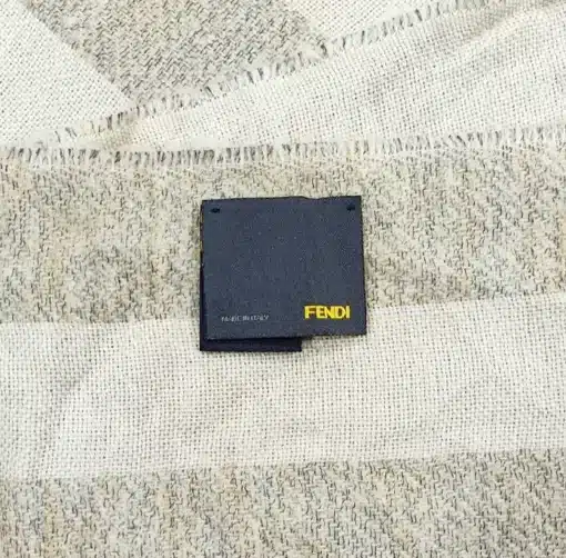 Genuine Fendi FF Logo Beige Scarf - Image 3
