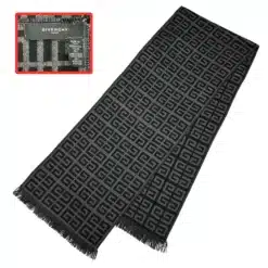 Givenchy black & gray scarf 75% wool and 25% acrylic