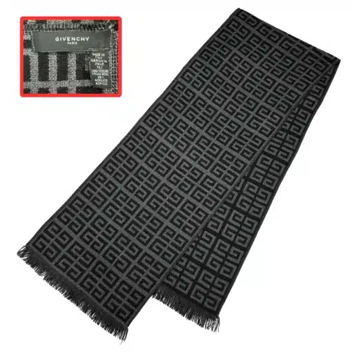 Givenchy black & gray scarf 75% wool and 25% acrylic