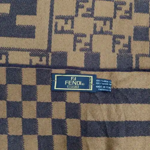 FENDI FF Logo Unisex Scarf - Wool Scarf - Image 4