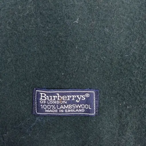 Genuine Rare Burberry’s England Logo-Embroidered 100% Lambswool Plain Scarf