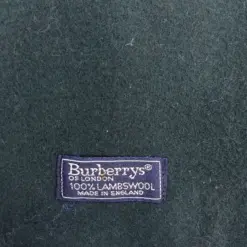 Genuine Rare Burberry’s England Logo-Embroidered 100% Lambswool Plain Scarf