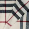 Burberry Stylish Pure White Tartan Plaid Vintage Cashmere Scarf- Made in Scotland