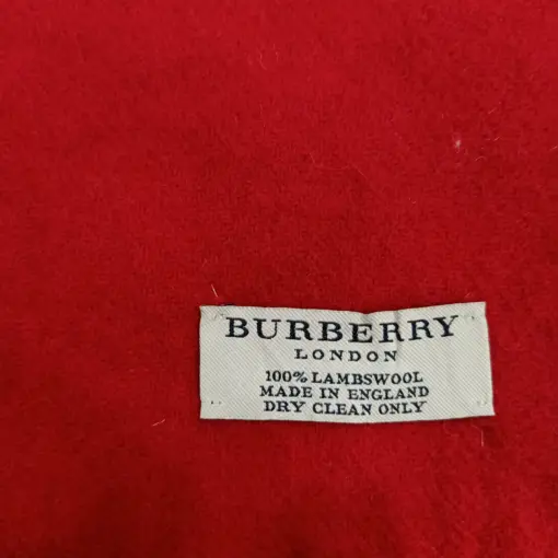 Original Logo-Embroidered 100% Lambswool Burberry’s Plain Scarf