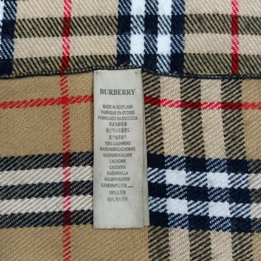 BURBERRY Classic Vintage Nova Check Cashmere Women Scarf