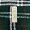 Vintage Burberry 100% Cashmere Green Plaid Scarf for Women