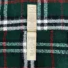 Vintage Burberry 100% Cashmere Green Plaid Scarf for Women