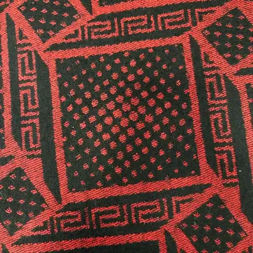 VERSACE Zucca LOGO Red Wool Scarf - Image 3